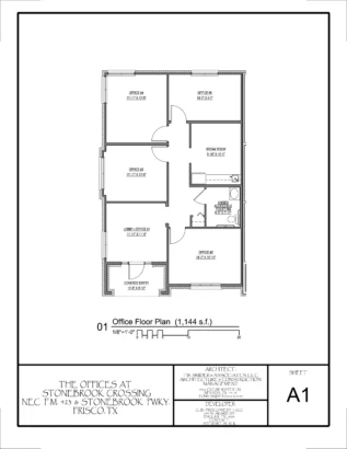 Standard FLOOR PLAN layout 1150sf scaled e1741158705314